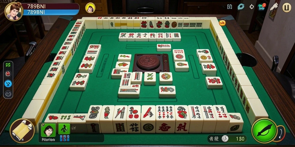 Tampilan menarik dari gameplay Mahjong di 789BNI.