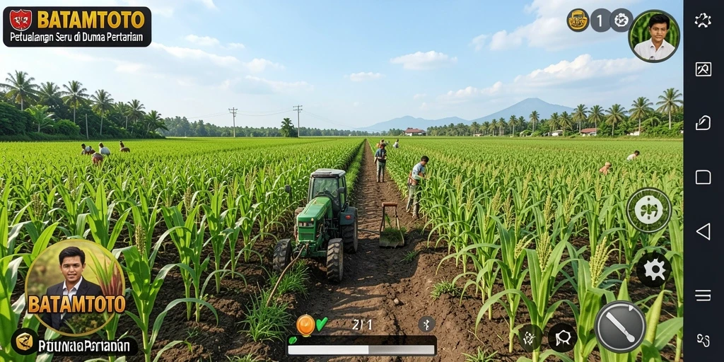 Tampilan screenshot utama BATAMTOTO yang menunjukkan keseruan bertani.