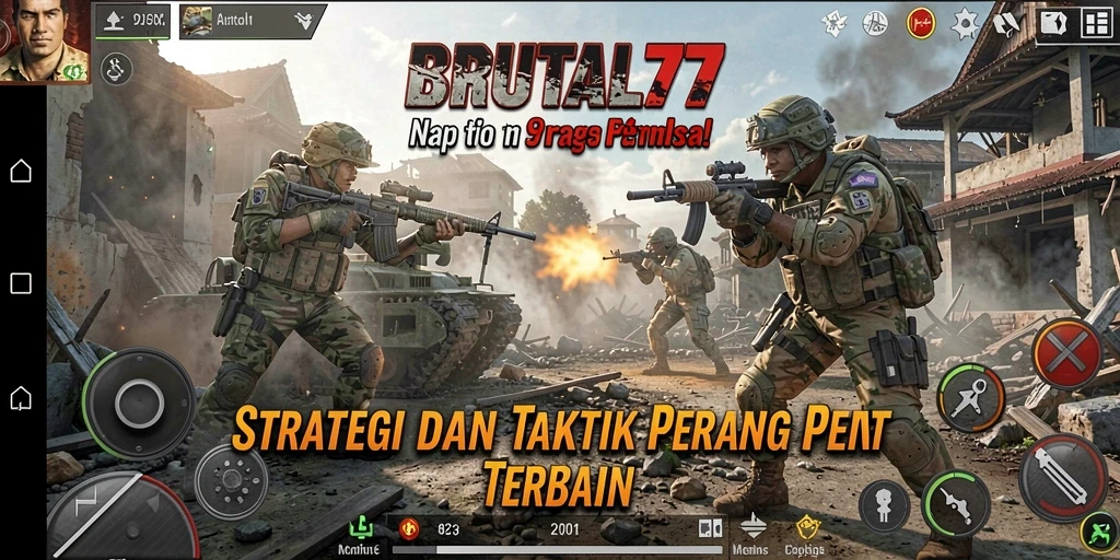 Gameplay mendebarkan dari BRUTAL77 dengan strategi yang cerdas.