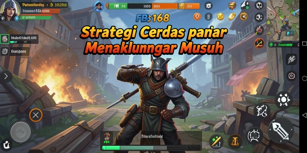 Tampilan utama gameplay FB168 menunjukkan pertarungan strategi yang intens.