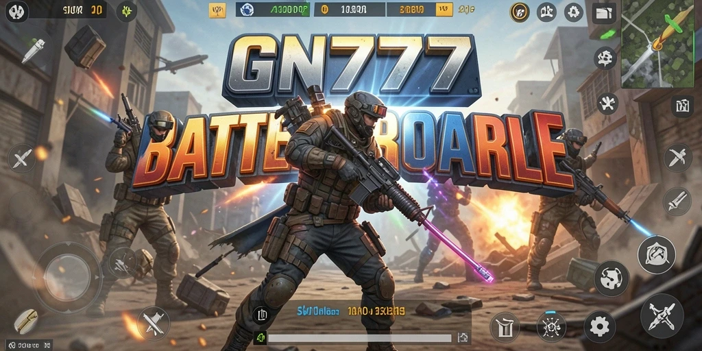 Screenshot gameplay GN777 yang menampilkan laga Battle Royale yang seru.