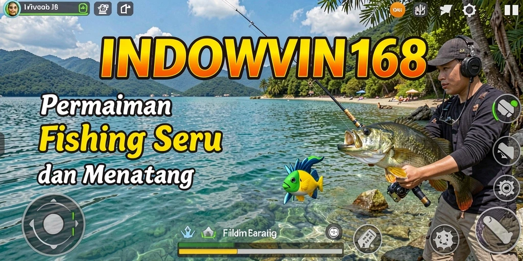 Gameplay seru dalam INDOWIN168 yang menampilkan suasana memancing.