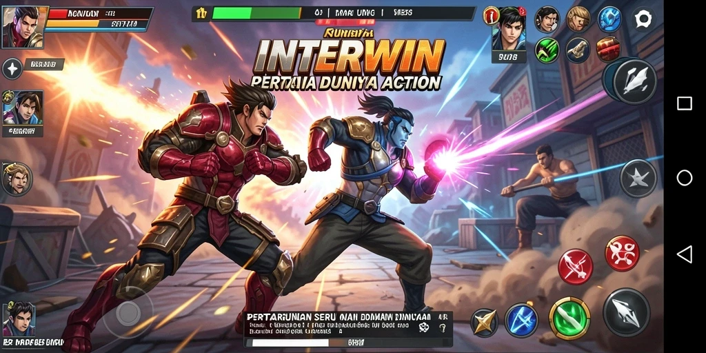 Gameplay seru dan intens dalam INTERWIN.