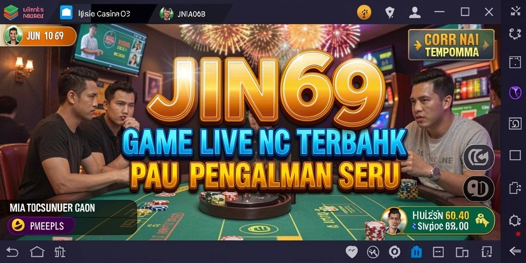 Tampilan gameplay seru di aplikasi Live Casino JIN69.