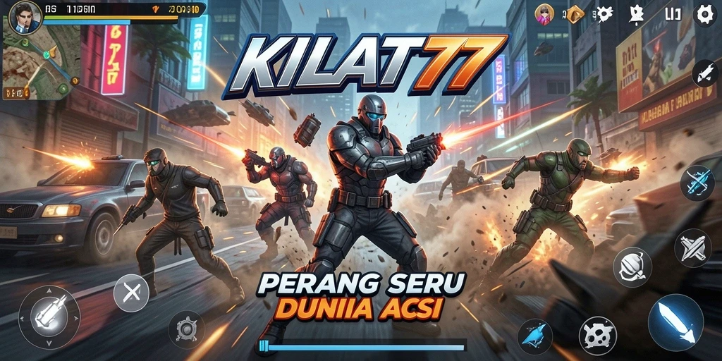 Tangkapan layar utama KILAT77 menampilkan aksi pertempuran mendebarkan.