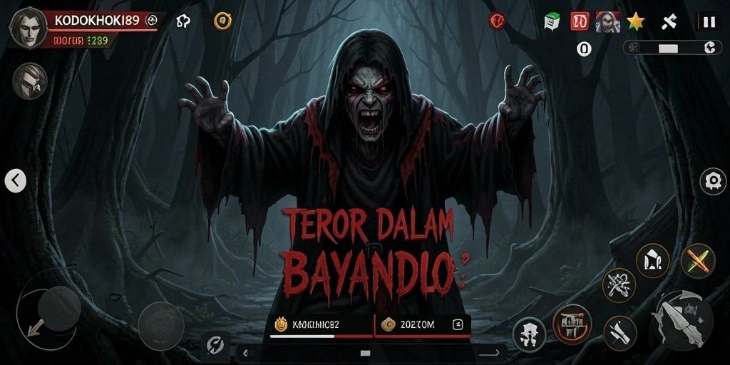 Gameplay seram di KODOKHOKI889 dengan suasana mencekam.