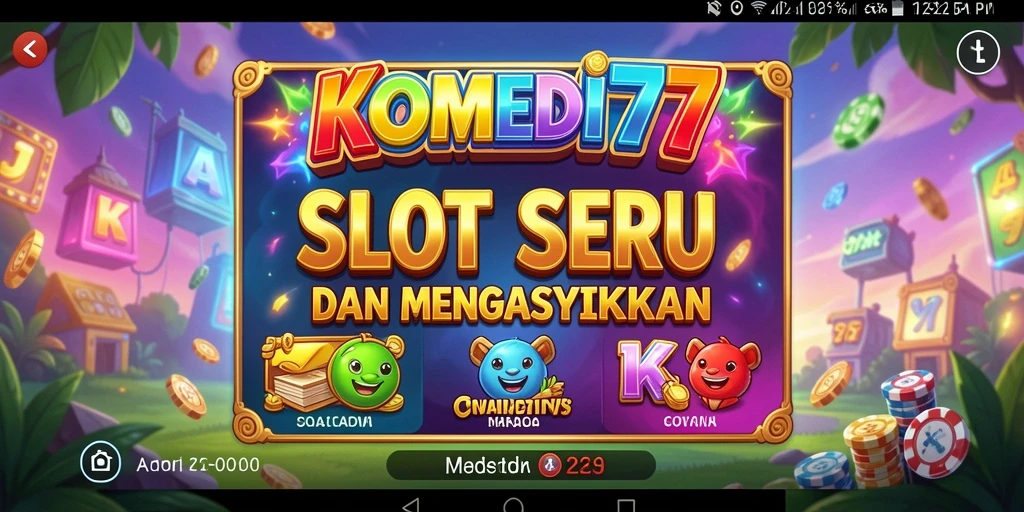 Tampilan menawan gameplay KOMEDI77 dengan efek visual slot yang menarik.