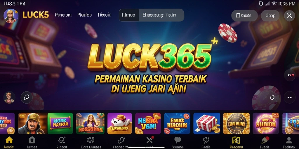 Screenshot LUCK365 menunjukkan gameplay seru dan grafis menarik game kasino.