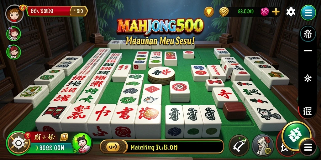 Tangkapan ikan yang epik dalam gameplay MAHJONG500.