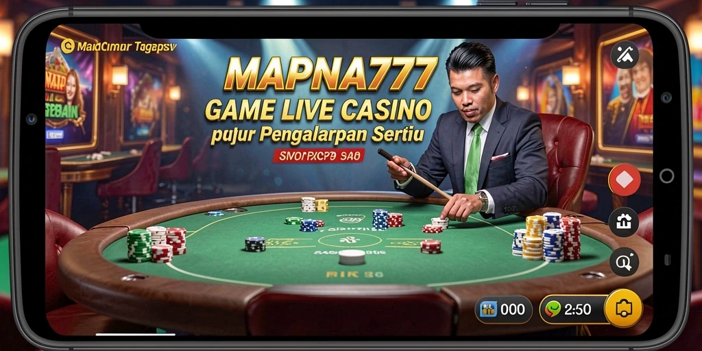 Tampilan gameplay seru dan interaktif di MAPNA777 Live Casino.