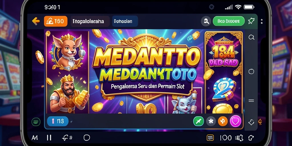 Tampilan gameplay slot MEDANTOTO yang menarik dan penuh warna.