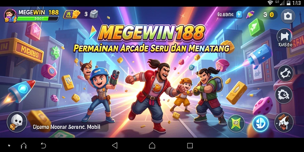 Screenshot menampilkan aksi seru dalam gameplay MEGEWIN188 di genre arcade.