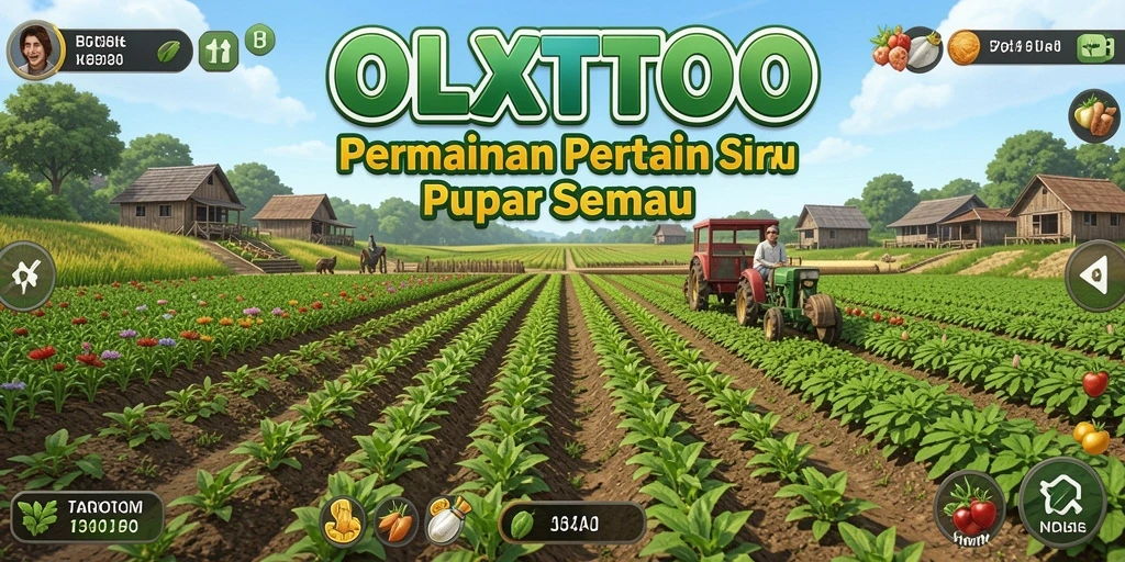 Screenshot gameplay OLXTOTO yang menunjukkan aktivitas pertanian yang seru.