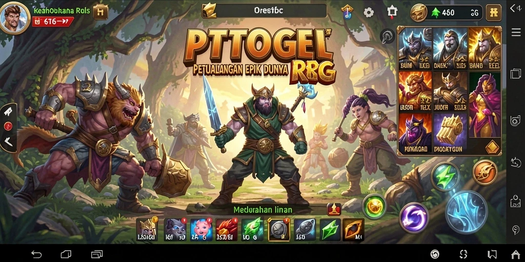 Screenshot PTTOGEL menampilkan aksi seru dalam permainan RPG.