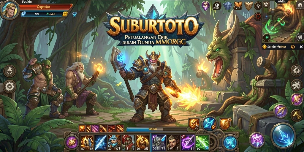 Screenshot utama gameplay SUBURTOTO yang memukau dalam misi petualangan.