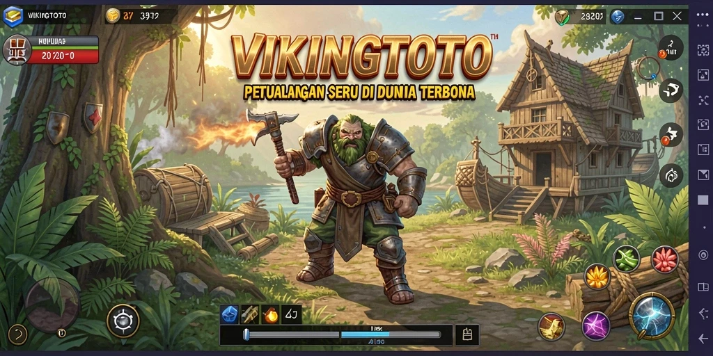 Tangkapan layar gameplay Open World VIKINGTOTO yang memukau.