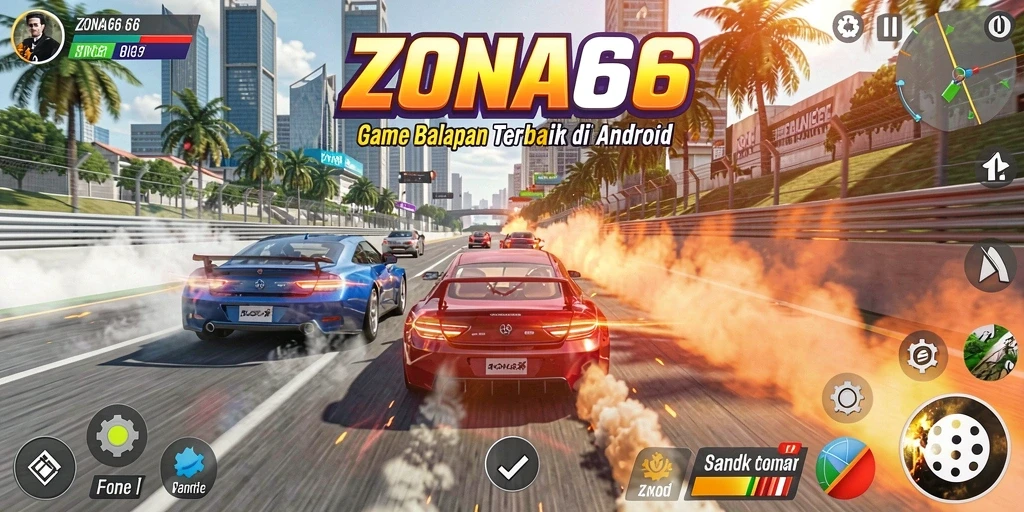 Gameplay balapan yang menegangkan dan grafis memukau di ZONA66.